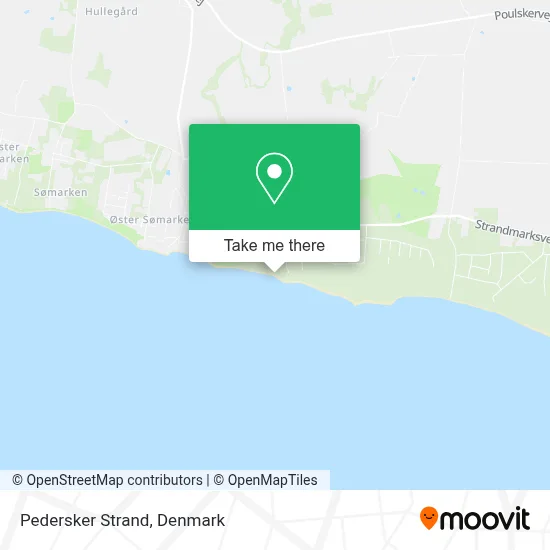 Pedersker Strand map