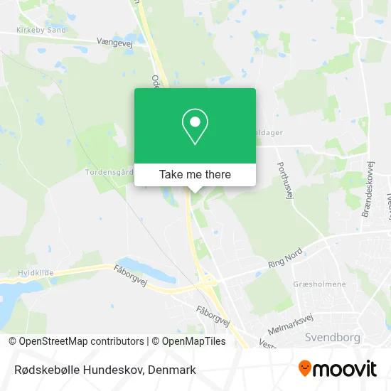 Rødskebølle Hundeskov map