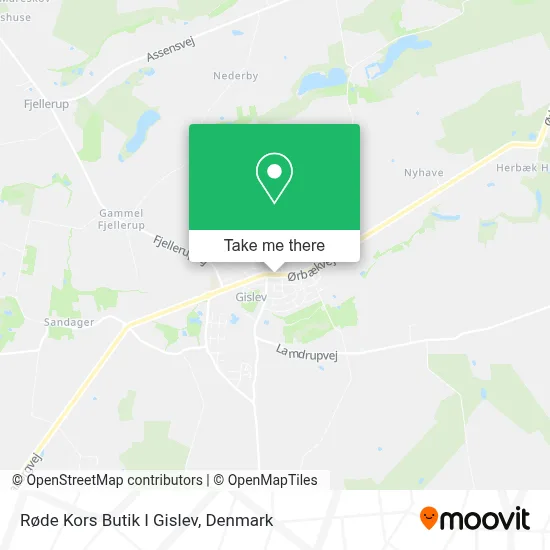 Røde Kors Butik I Gislev map