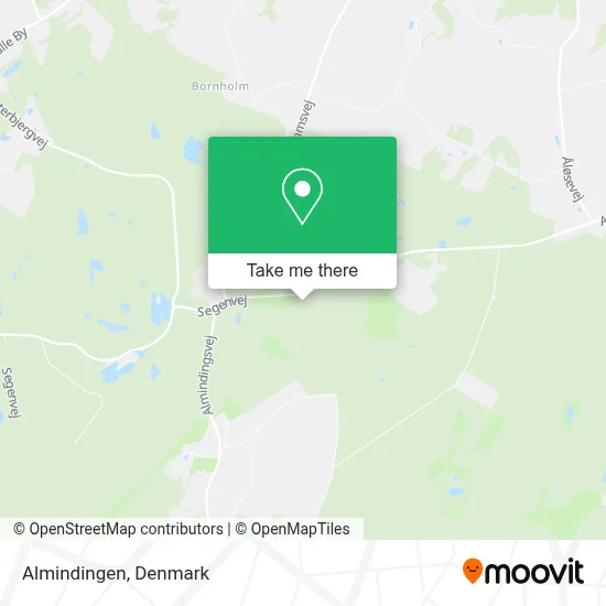 Almindingen map