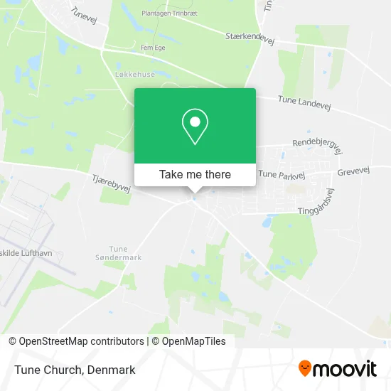 Tune Church map