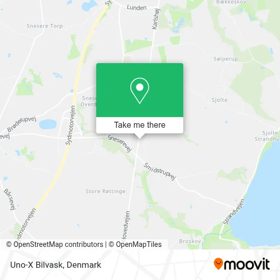 Uno-X Bilvask map