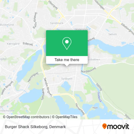 Burger Shack Silkeborg map
