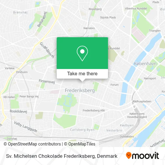 Sv. Michelsen Chokolade Frederiksberg map