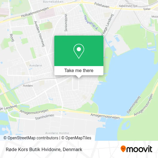 Røde Kors Butik Hvidovre map