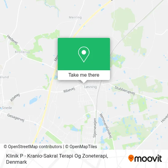 Klinik P - Kranio-Sakral Terapi Og Zoneterapi map
