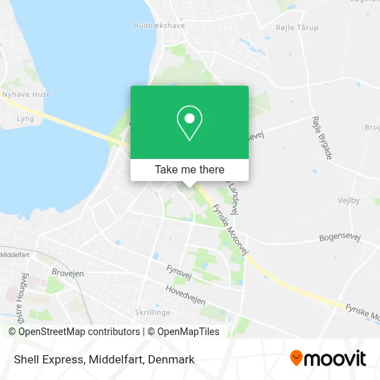 Shell Express, Middelfart map