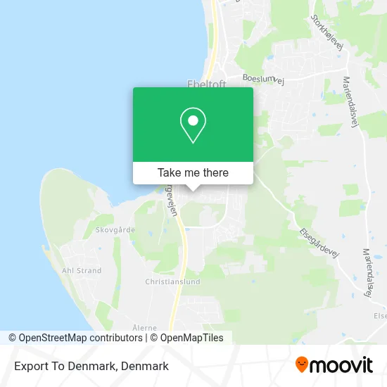 Export To Denmark map