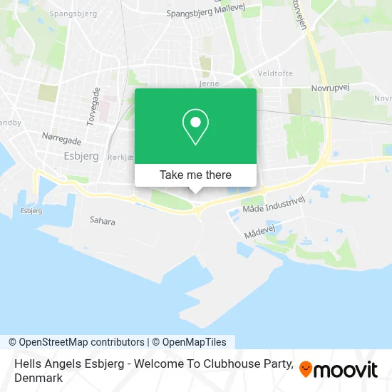 Hells Angels Esbjerg - Welcome To Clubhouse Party map