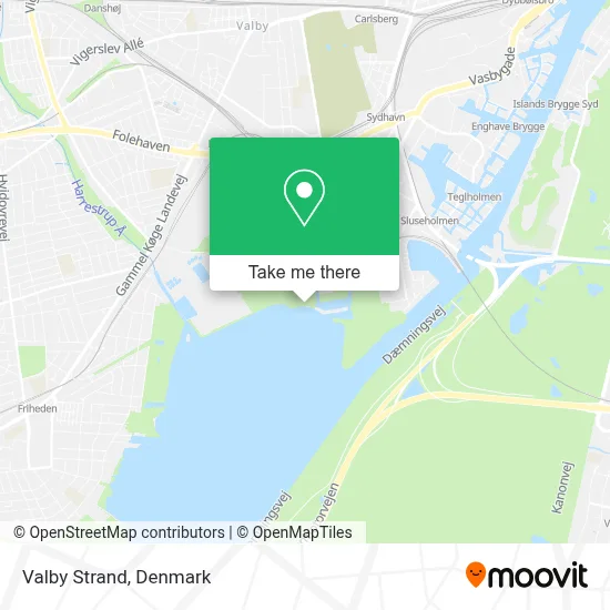Valby Strand map
