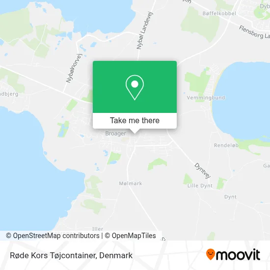 Røde Kors Tøjcontainer map