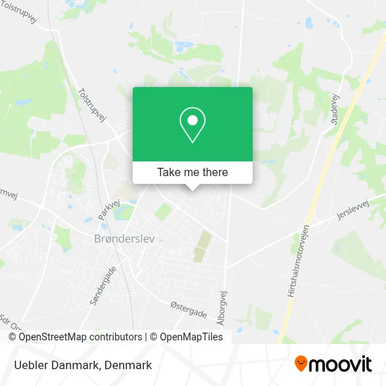 Uebler Danmark map