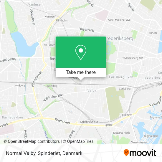 Normal Valby, Spinderiet map