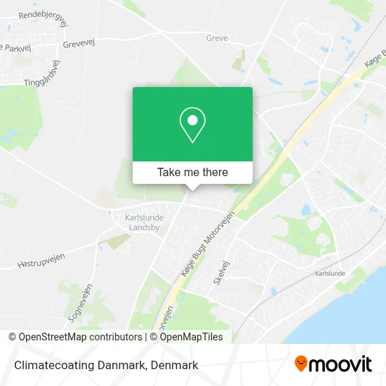 Climatecoating Danmark map