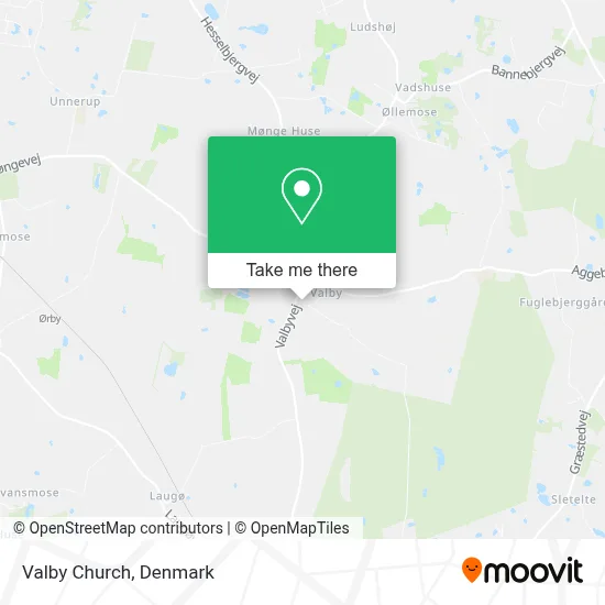 Valby Church map