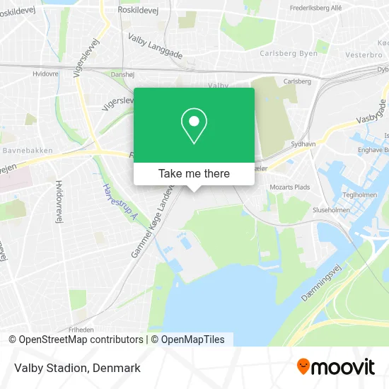 Valby Stadion map
