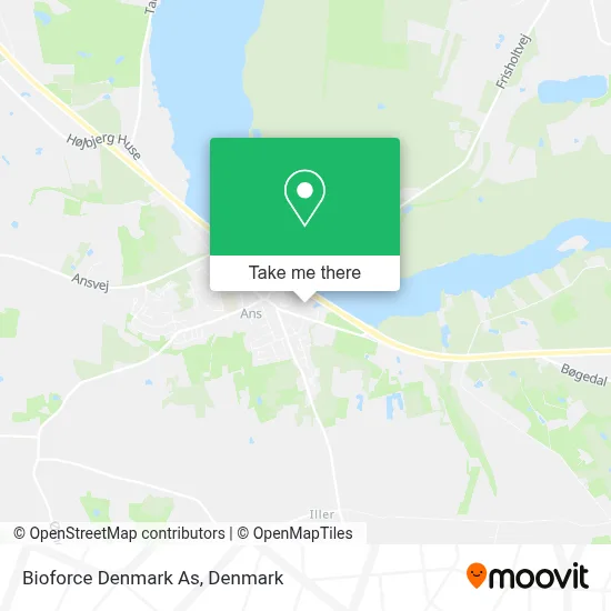Bioforce Denmark As map