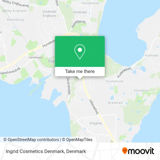 Ingrid Cosmetics Denmark map