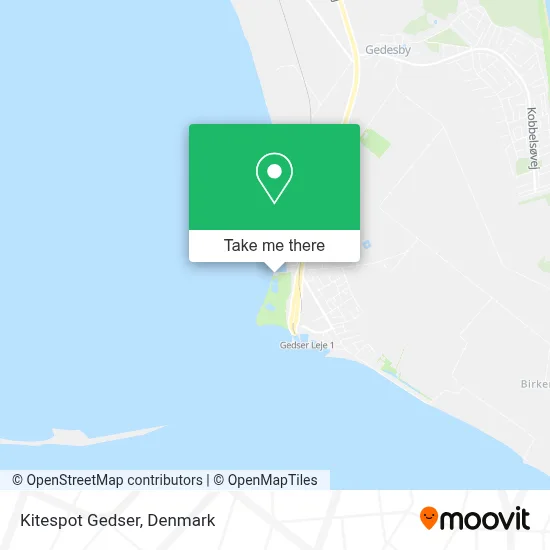 Kitespot Gedser map