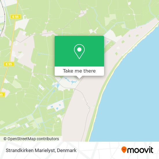 Strandkirken Marielyst map