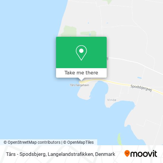 Tårs - Spodsbjerg, Langelandstrafikken map