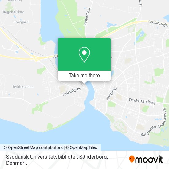 Syddansk Universitetsbibliotek Sønderborg map