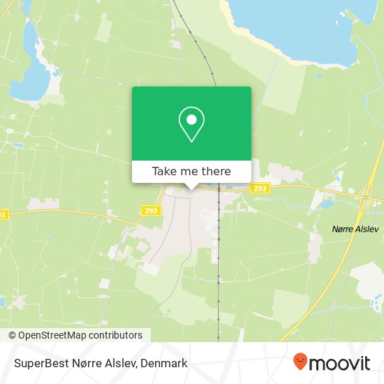 SuperBest Nørre Alslev map