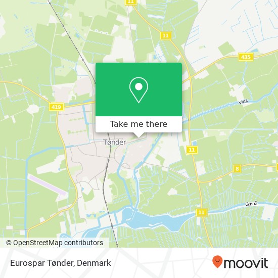Eurospar Tønder map