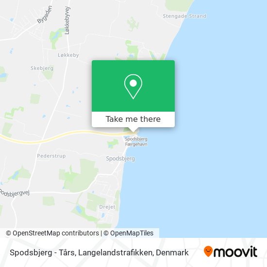 Spodsbjerg - Tårs, Langelandstrafikken map