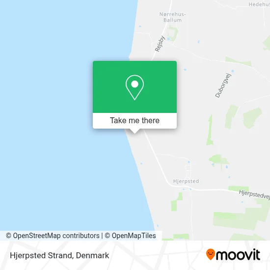 Hjerpsted Strand map