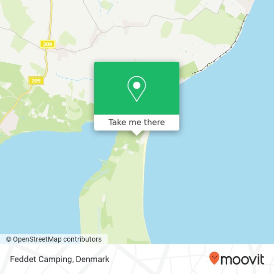 Feddet Camping map