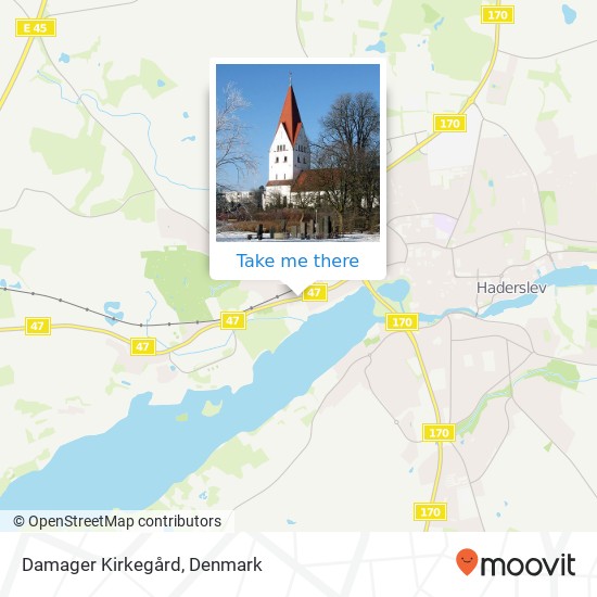 Damager Kirkegård map