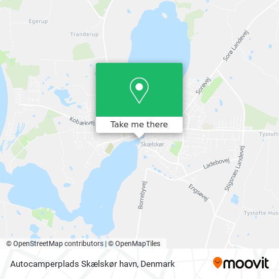 Autocamperplads Skælskør havn map