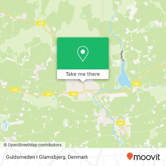 Guldsmeden I Glamsbjerg map