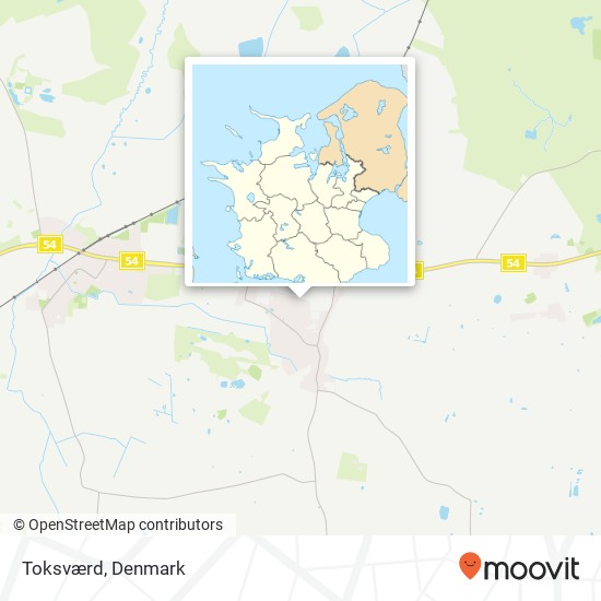 Toksværd map