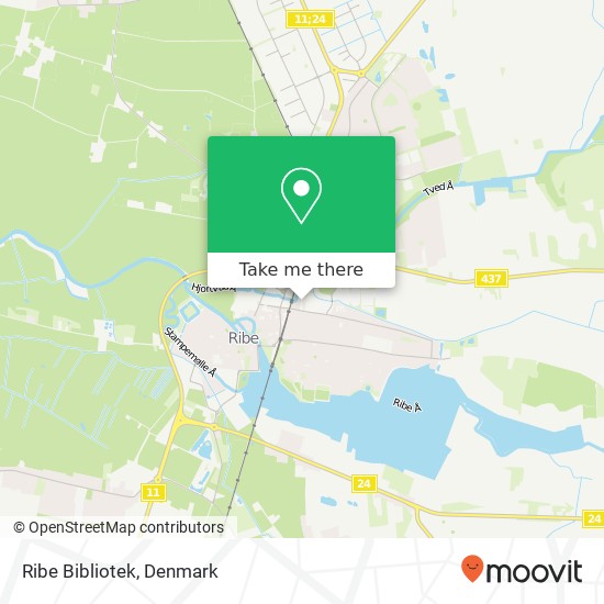 Ribe Bibliotek map