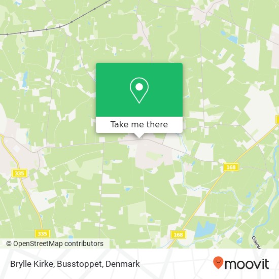 Brylle Kirke, Busstoppet map