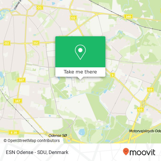 ESN Odense - SDU map