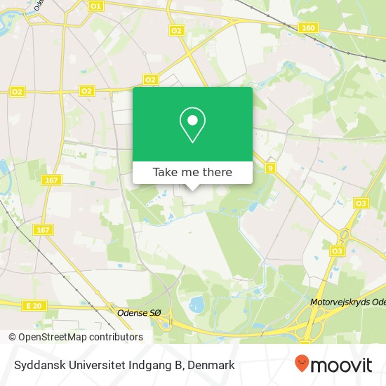 Syddansk Universitet Indgang B map