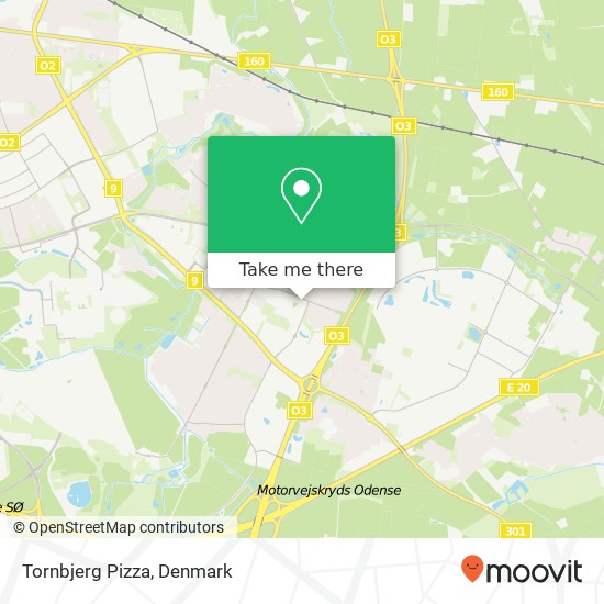 Tornbjerg Pizza map