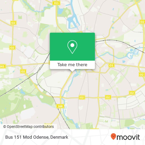 Bus 151 Mod Odense map
