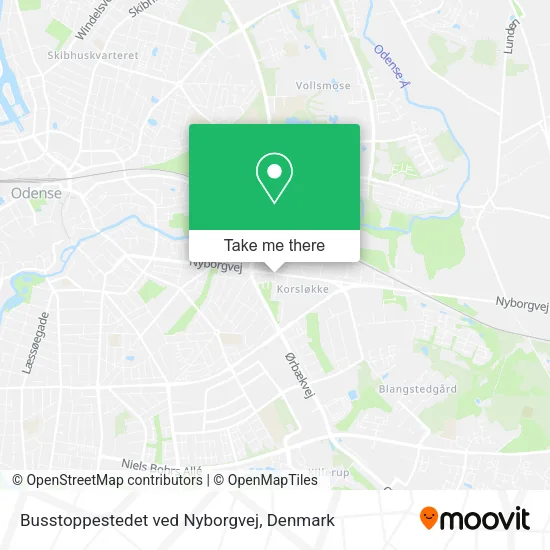 Busstoppestedet ved Nyborgvej map