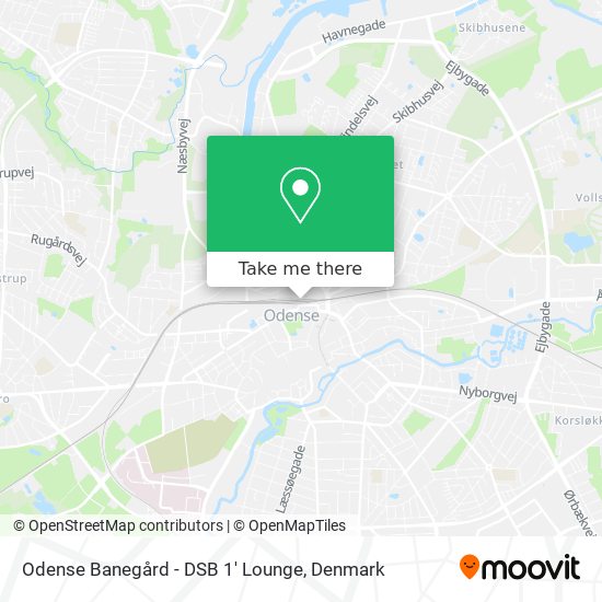 Odense Banegård - DSB 1' Lounge map
