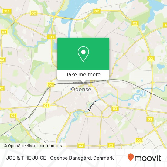 JOE & THE JUICE - Odense Banegård map