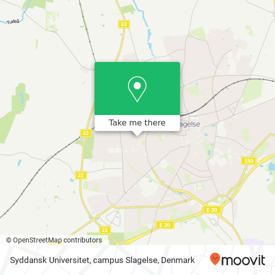 Syddansk Universitet, campus Slagelse map