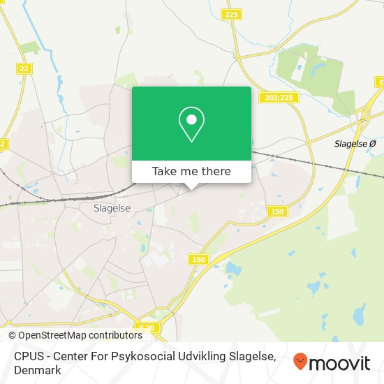 CPUS - Center For Psykosocial Udvikling Slagelse map