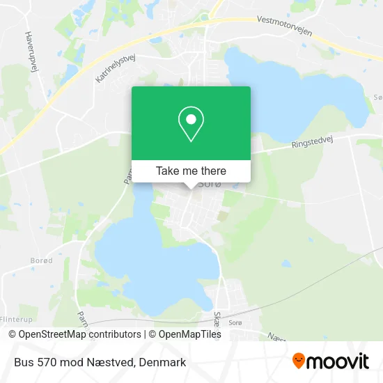 Bus 570 mod Næstved map