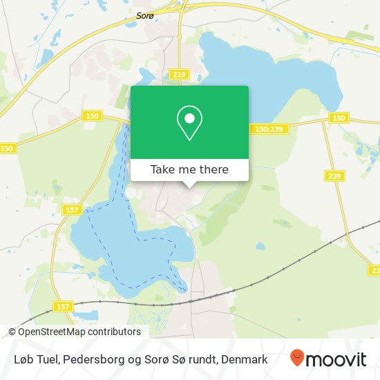 Løb Tuel, Pedersborg og Sorø Sø rundt map
