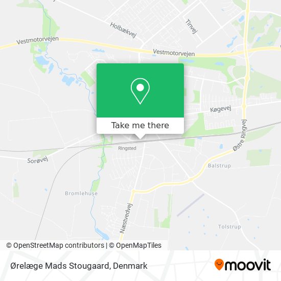 Ørelæge Mads Stougaard map