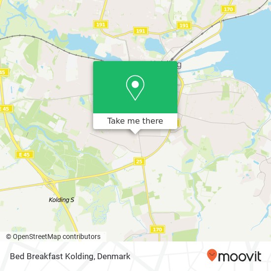 Bed Breakfast Kolding map